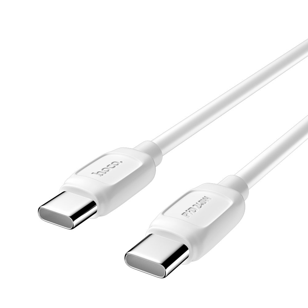 Кабель для зарядки Type C-Type C hoco. модель X115, 240Вт, 1м, 5А, белый, арт.№ 931-564