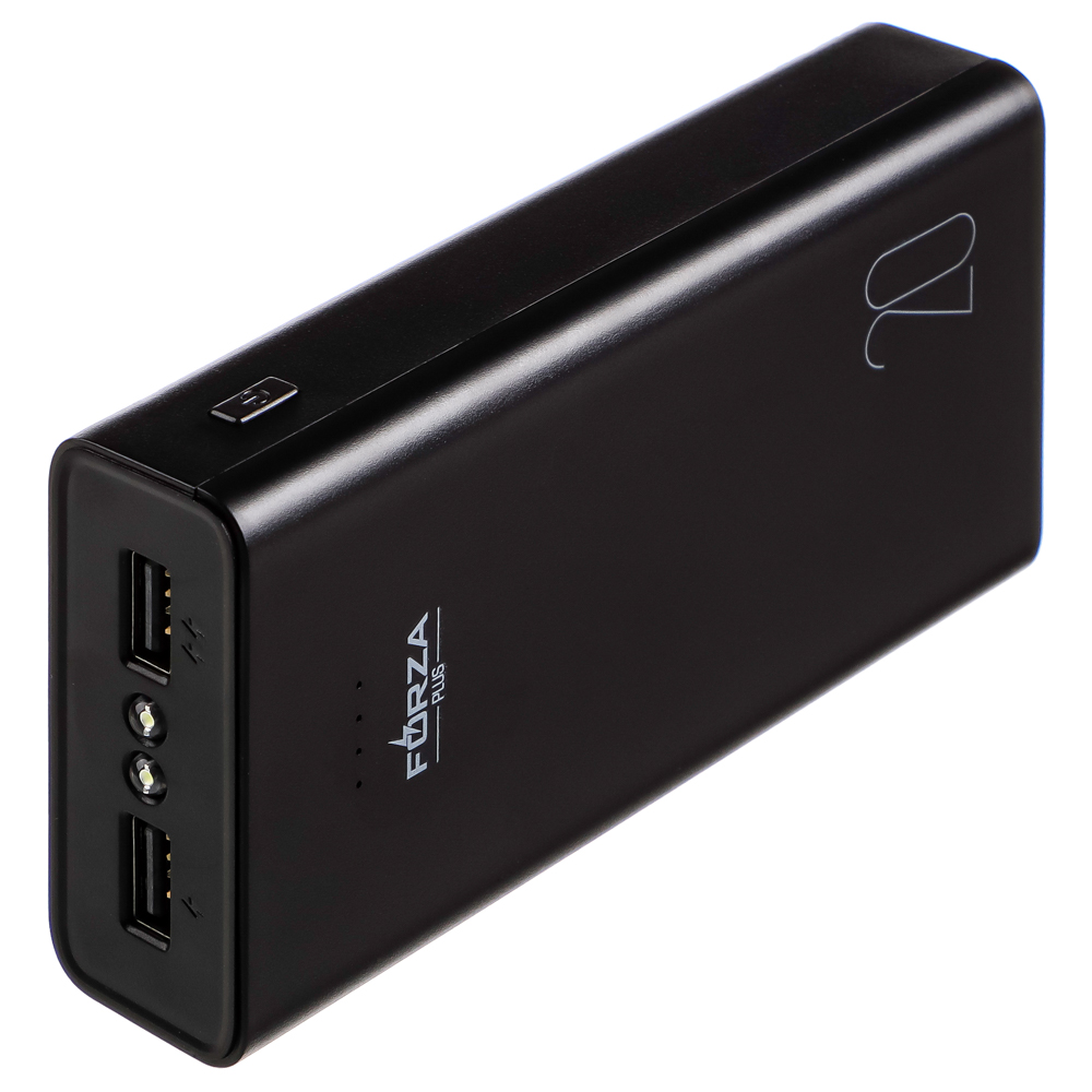 Аккумулятор мобильный FORZA 20000мАч, 2xUSB, 2А, фонарик, 2 цвета, арт.№ 916-163