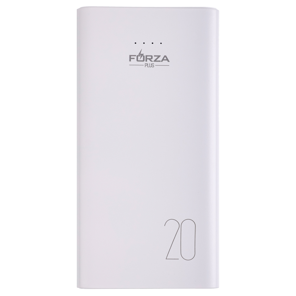 Аккумулятор мобильный FORZA 20000мАч, 2xUSB, 2А, фонарик, 2 цвета, арт.№ 916-163