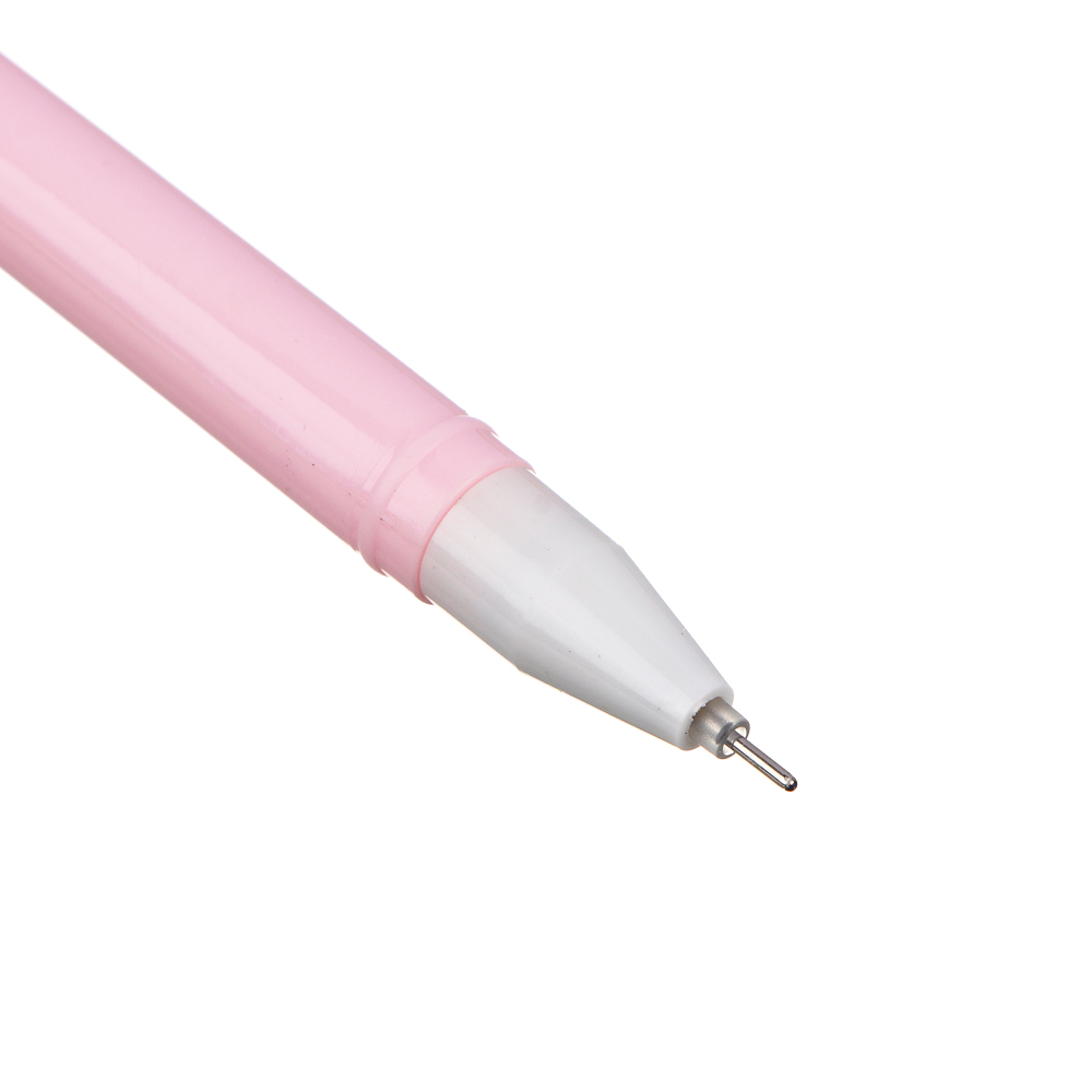 Ручка гелевая синяя, колпачок в форме котика с хвостом, 6 цветов корпуса, арт.№ 591-190