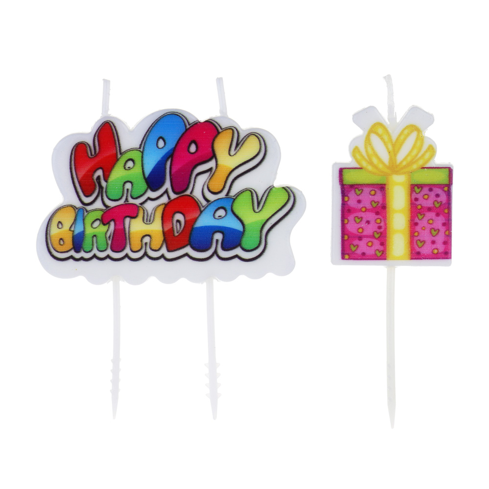 Капитан Весельчак Набор свечей для торта формовых, 15х17,5 см, 2 дизайна, арт.№ 506-023