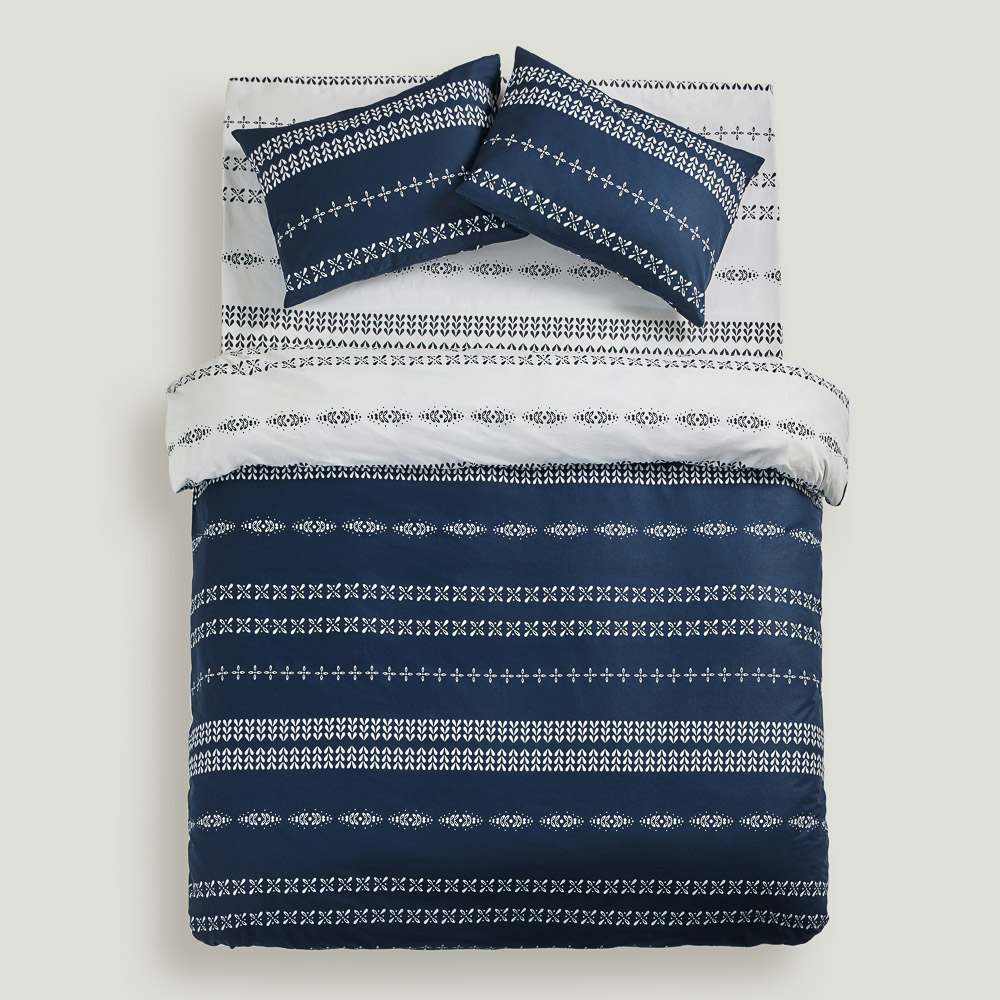 PROVANCE Нэви Комплект постельного белья 2 (4 предмета), поплин, 100% хлопок, синий, арт.№ 421-505