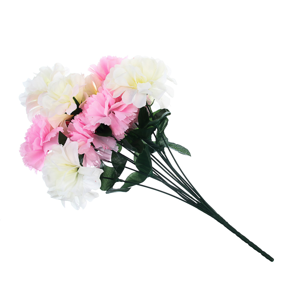 Букет искусственных цветов тм LADECOR гвоздики и гортензии, длина 40 см, арт.№ 426-011