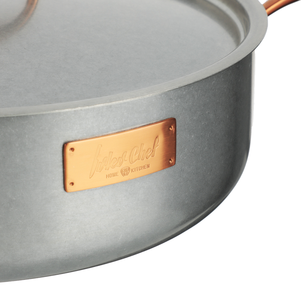 Ivlev Chef Ladoga Кастрюля 28х8см 4,5л, с нерж. крышкой, индукция, нерж.сталь 18/10, арт.№ 822-258