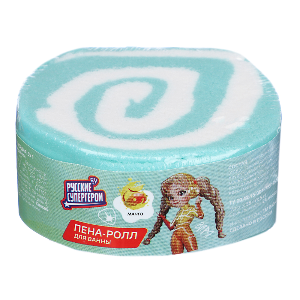 BY Русские Супергерои Пена-ролл для ванны, твердая, 55г, арт.№ 953-062