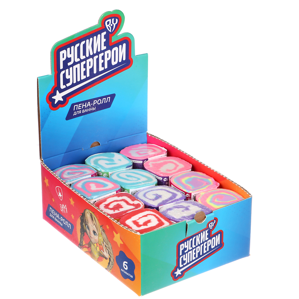BY Русские Супергерои Пена-ролл для ванны, твердая, 55г, арт.№ 953-062