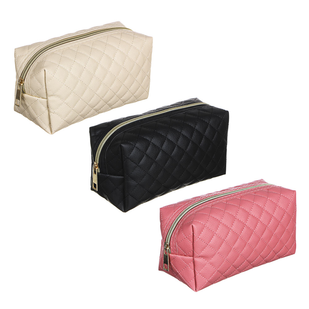 PAVO Косметичка, 17,5х9,5х7,5см, ПУ, сплав, 3 цвета, арт.№ 327-290