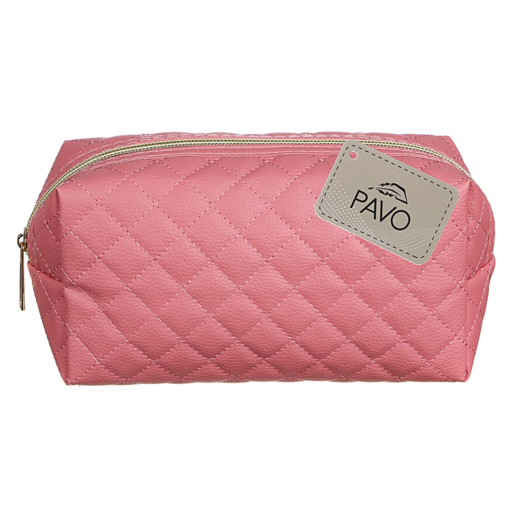 PAVO Косметичка, 17,5х9,5х7,5см, ПУ, сплав, 3 цвета, арт.№ 327-290