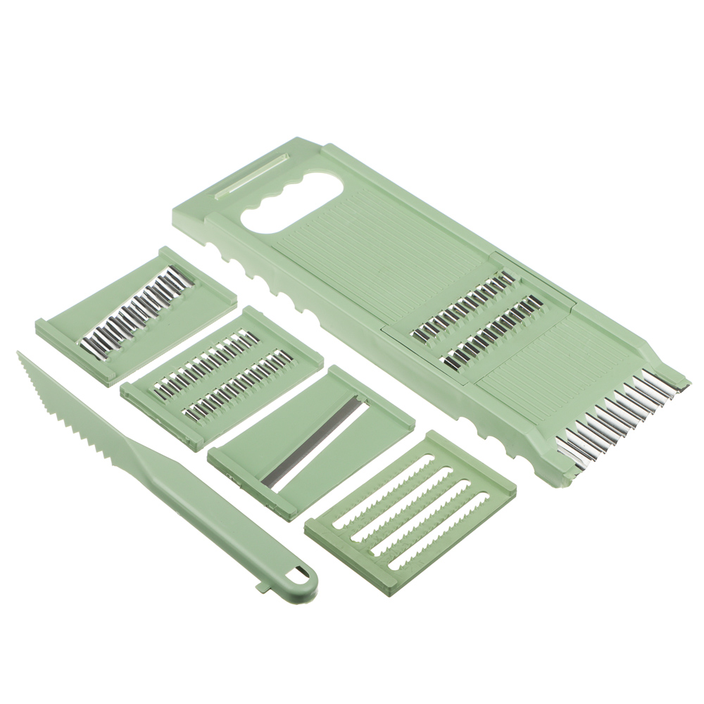 VETTA Терка многофункциональная со сменными лезвиями 25х8,5х2см, нерж.сталь, полипропилен, 7 пр, арт.№ 885-272