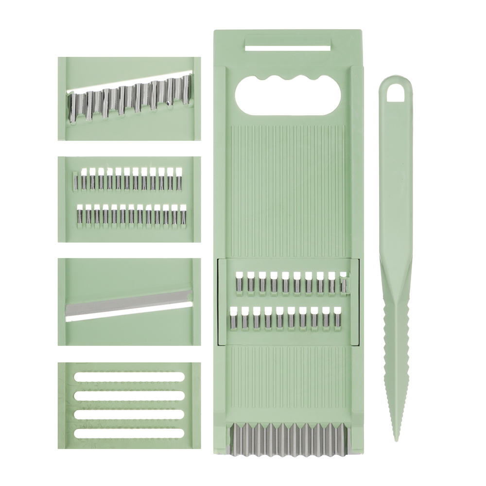 VETTA Терка многофункциональная со сменными лезвиями 25х8,5х2см, нерж.сталь, полипропилен, 7 пр, арт.№ 885-272