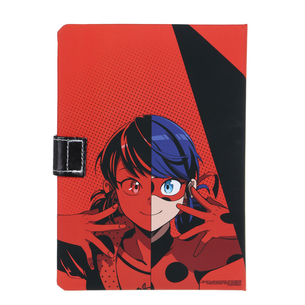 Ледибаг/Супер-Кот Зап.книжка 17,8х13см, 112л., тв.обл.с порол., ПУ "софт тач", магнит, "Манга", 2диз, арт.№ 811-042