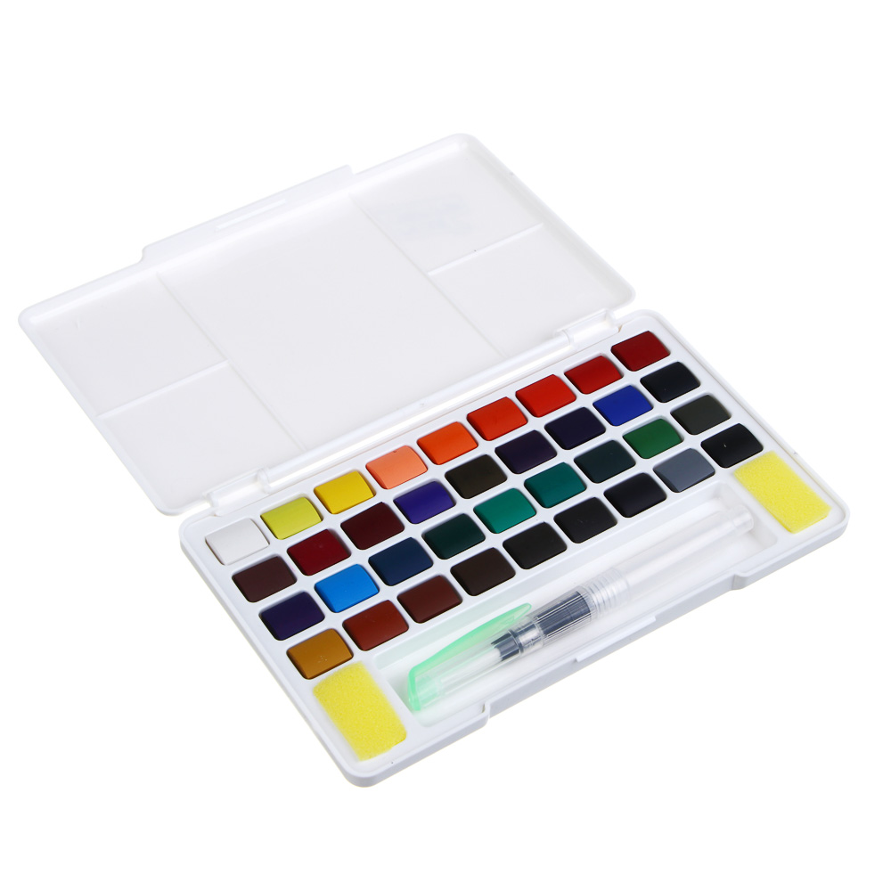 Акварель 36цв. BY Русские Супергерои "Каваи 1" кисть с резервуаром для воды, пл.бокс, арт.№ 801-001