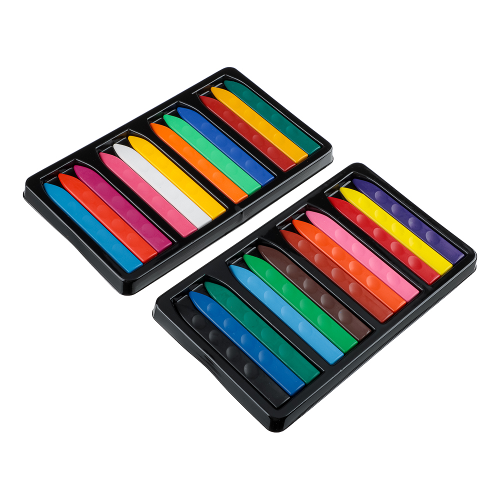 BY Русские Супергерои Мелки восковые пласт., 24 цвета, эрг.3-гранная форма, 10см, "Василиса", арт.№ 801-002