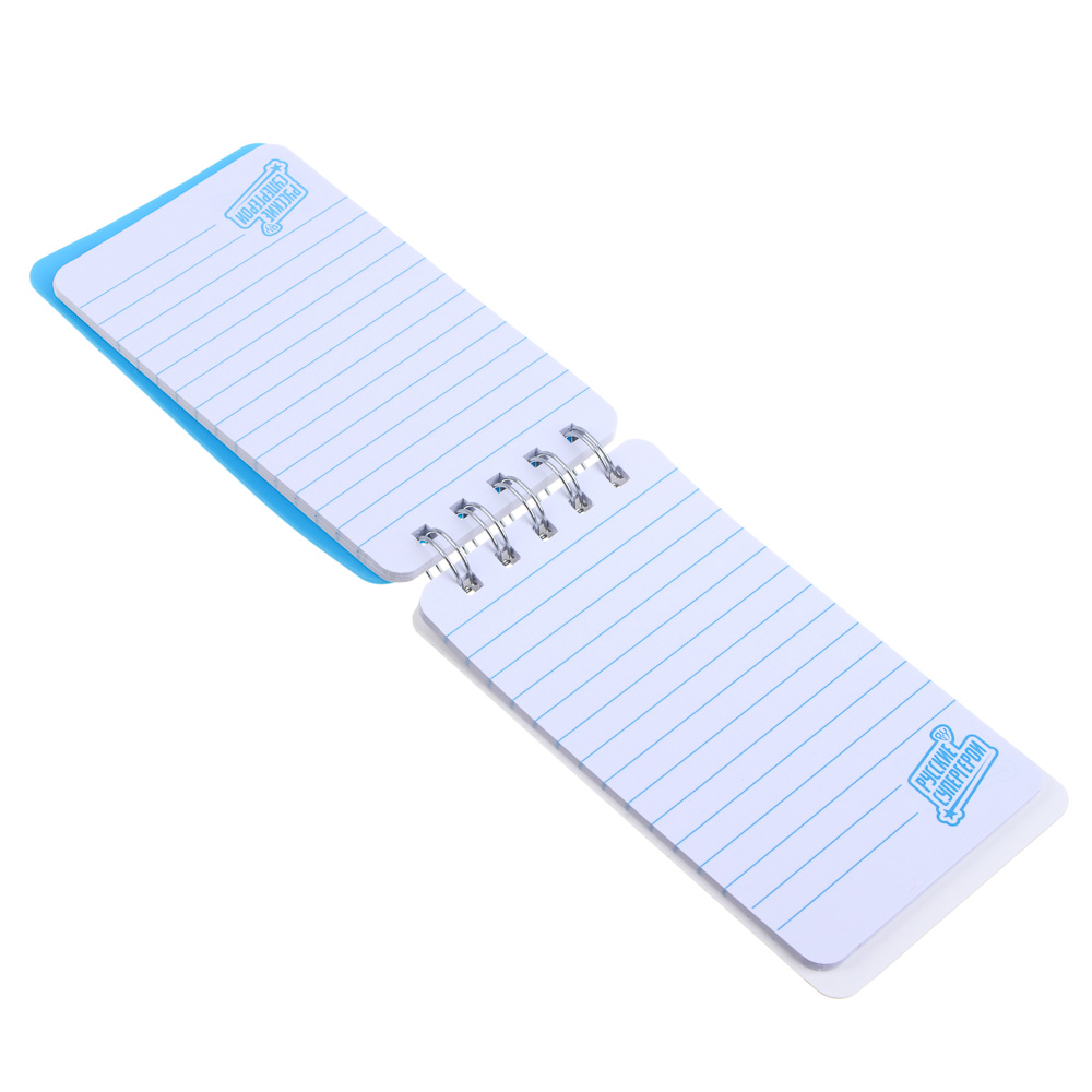 BY Русские Супергерои Блокнот на спирали, 80л., обложка силикон, 6 съемных фигурок, "Кавай", арт.№ 801-004