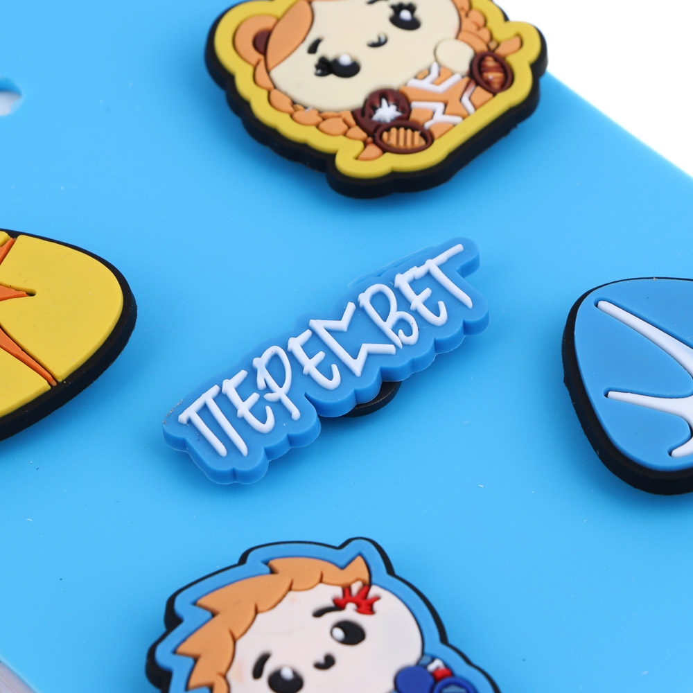 BY Русские Супергерои Блокнот на спирали, 80л., обложка силикон, 6 съемных фигурок, "Кавай", арт.№ 801-004