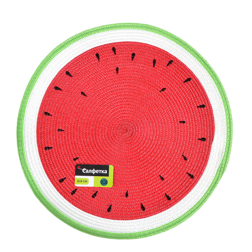 Салфетка сервировочная, d38см, "Фрукты лета" 3 дизайна, арт.№ 890-329