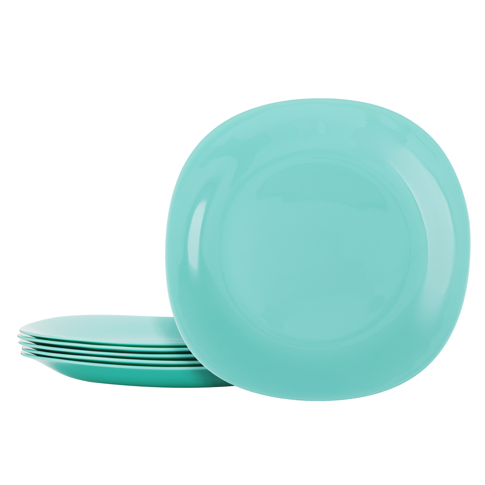 MILLIMI Грин Набор столовой посуды 19 пр., квадратный, опаловое стекло, арт.№ 818-140