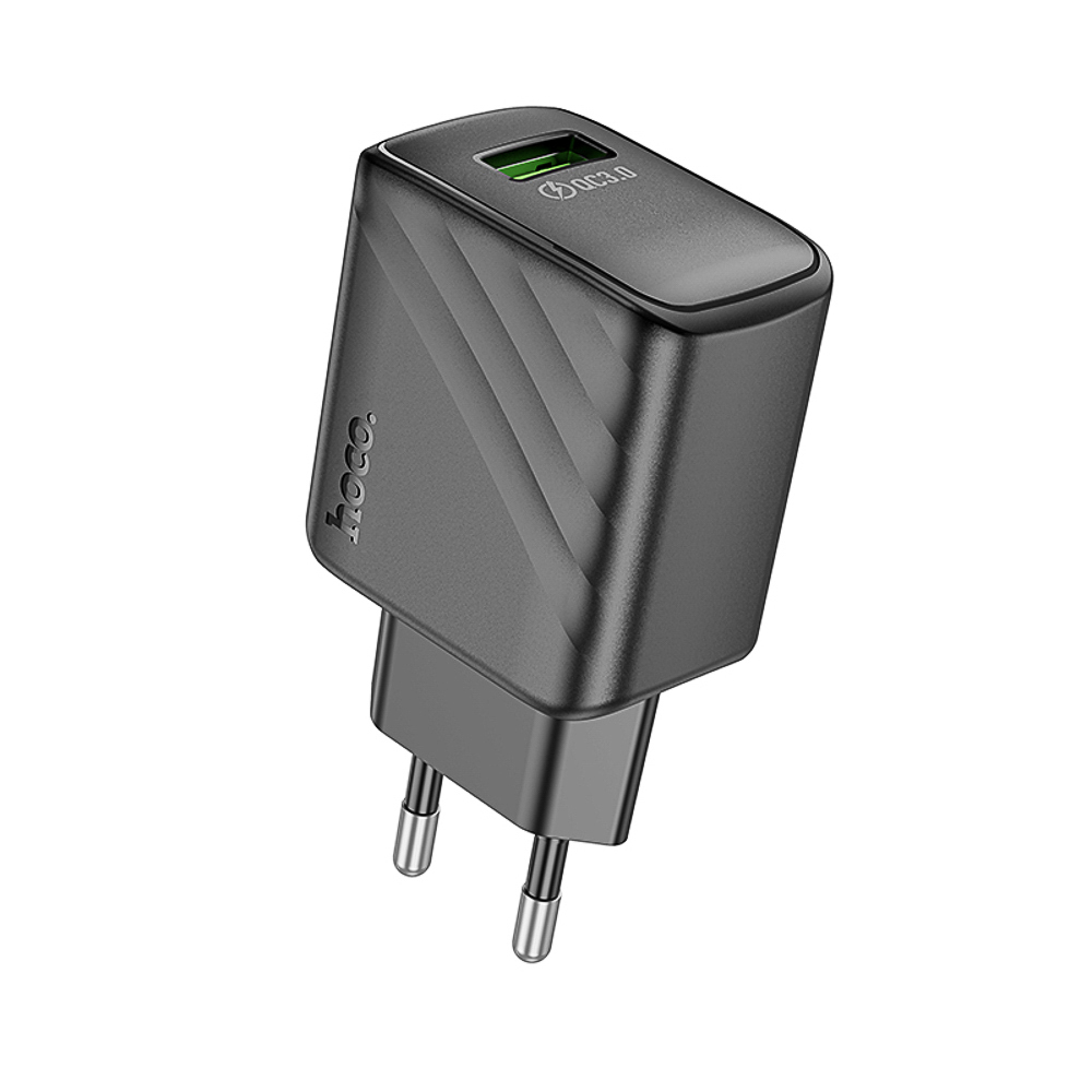 Сетевое зарядное устройство hoco. модель CS21A, QC3.0, 1xUSB-A, EU вилка, белый, арт.№ 916-343