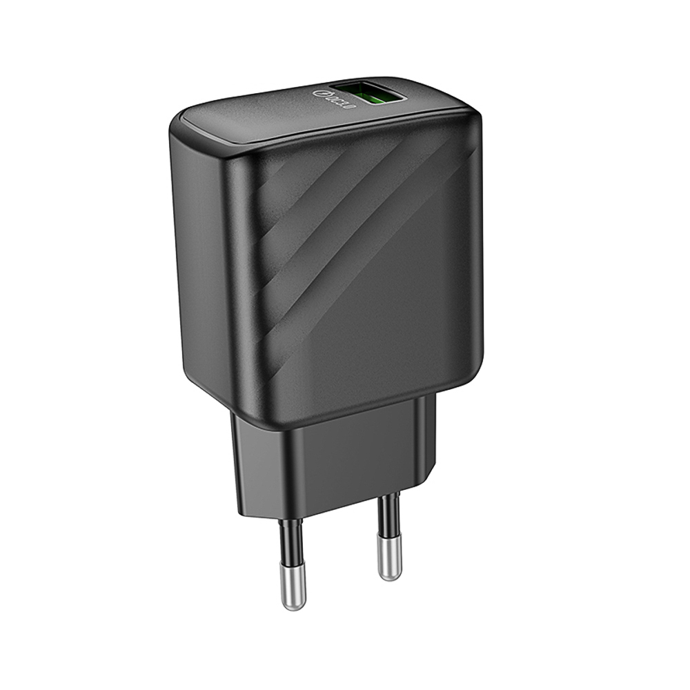 Сетевое зарядное устройство hoco. модель CS21A, QC3.0, 1xUSB-A, EU вилка, белый, арт.№ 916-343