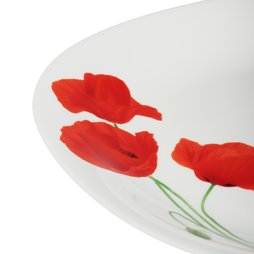 MILLIMI Маки Тарелка десертная, опаловое стекло, 28см, квадратная форма, арт.№ 818-309