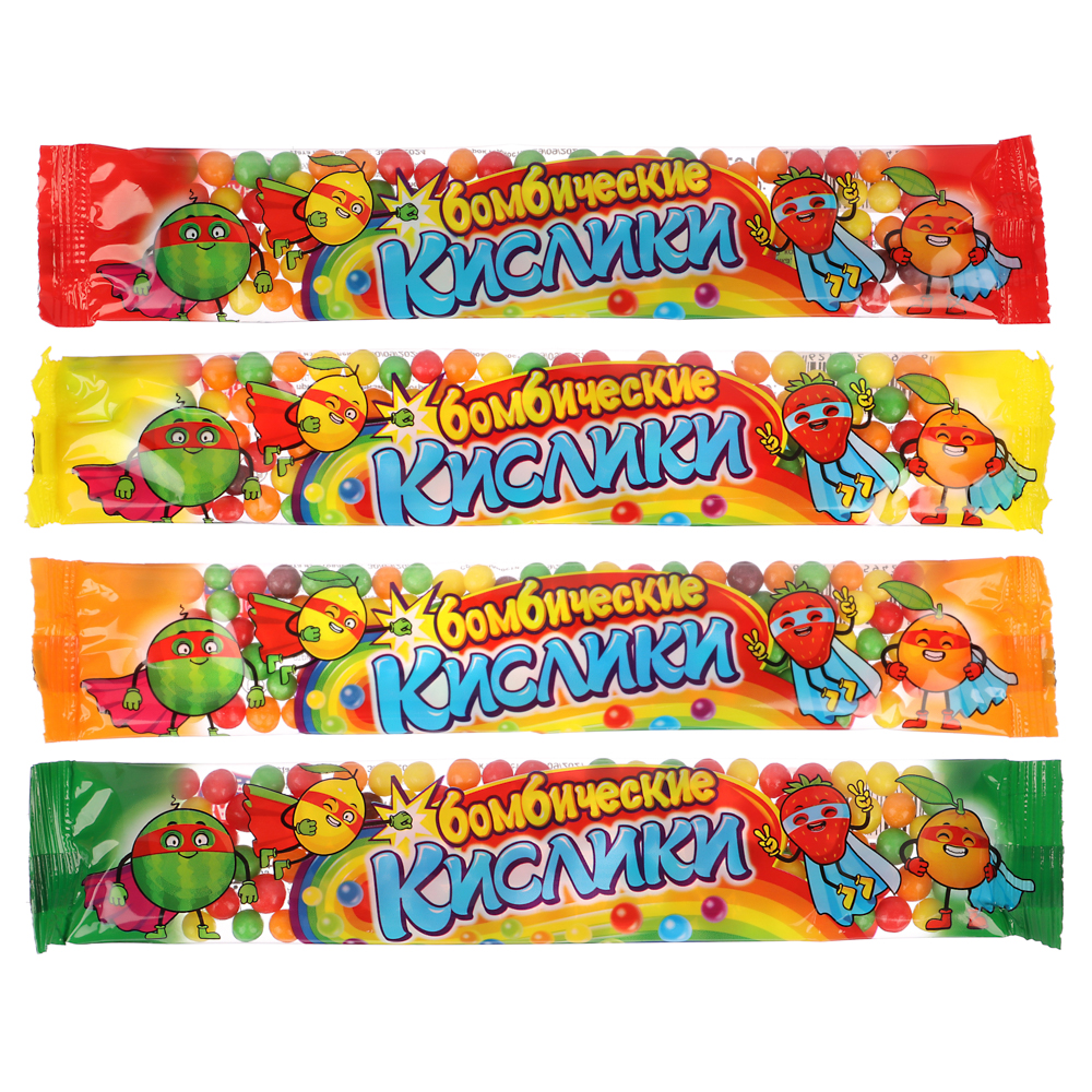 Драже сахарное с хрустящей начинкой "Бомбические кислики" 20гр, арт.№ 347-373