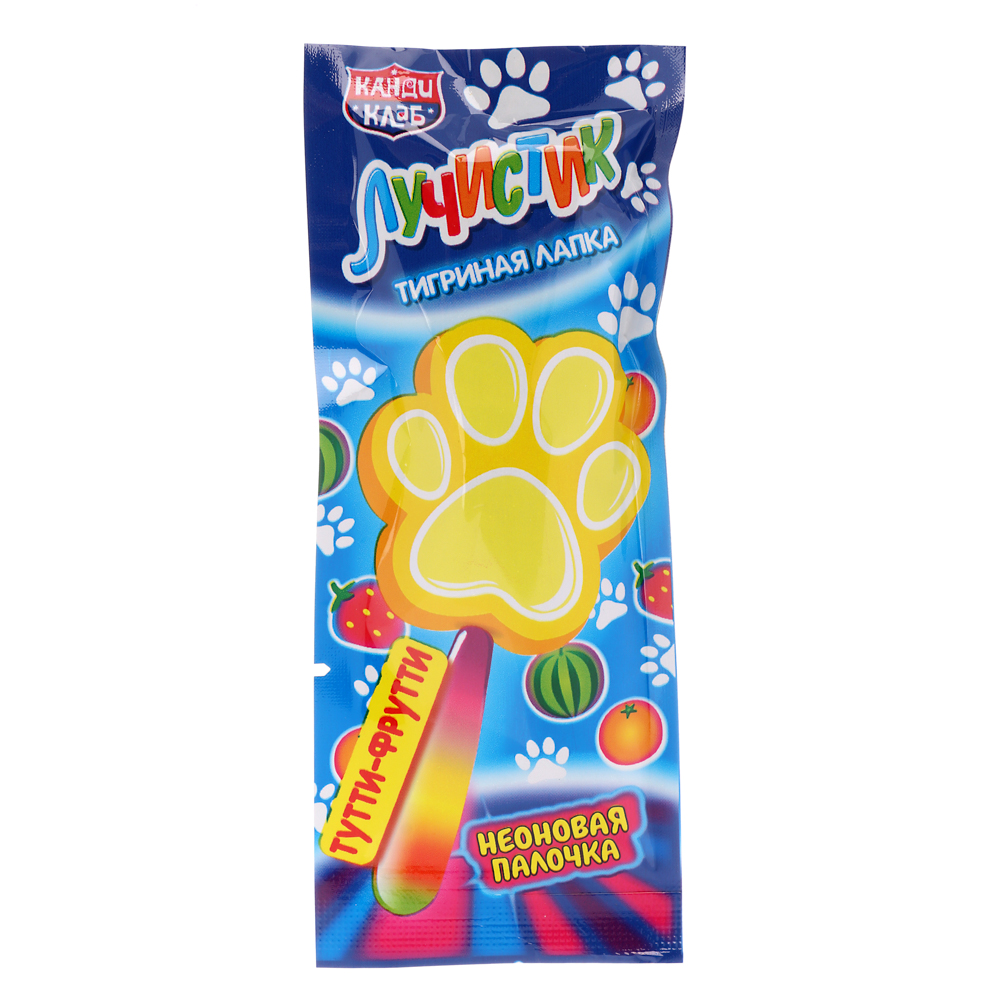 Карамель на неоновой палочке "Лучистик Тигриная лапка" 10гр, арт.№ 347-374