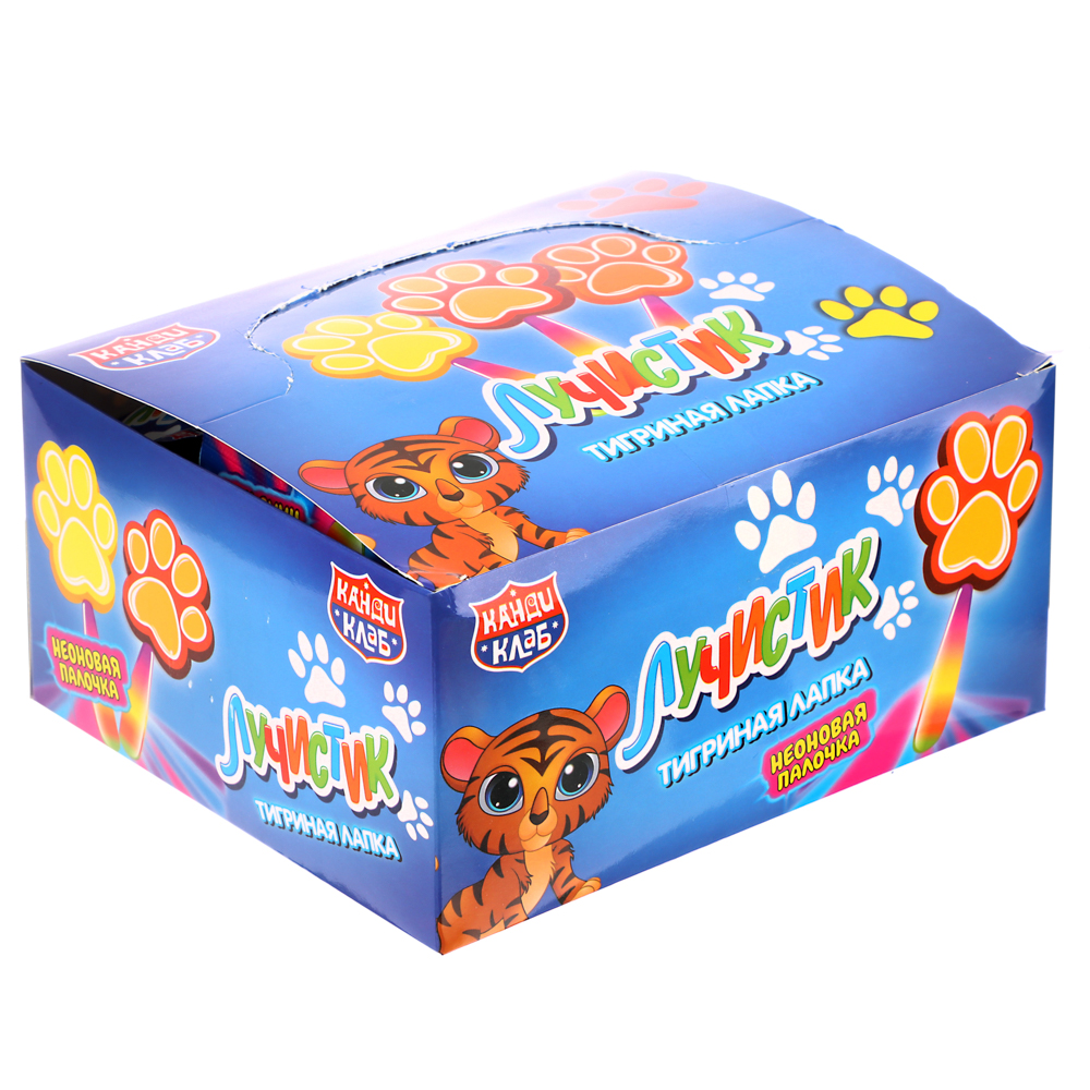 Карамель на неоновой палочке "Лучистик Тигриная лапка" 10гр, арт.№ 347-374