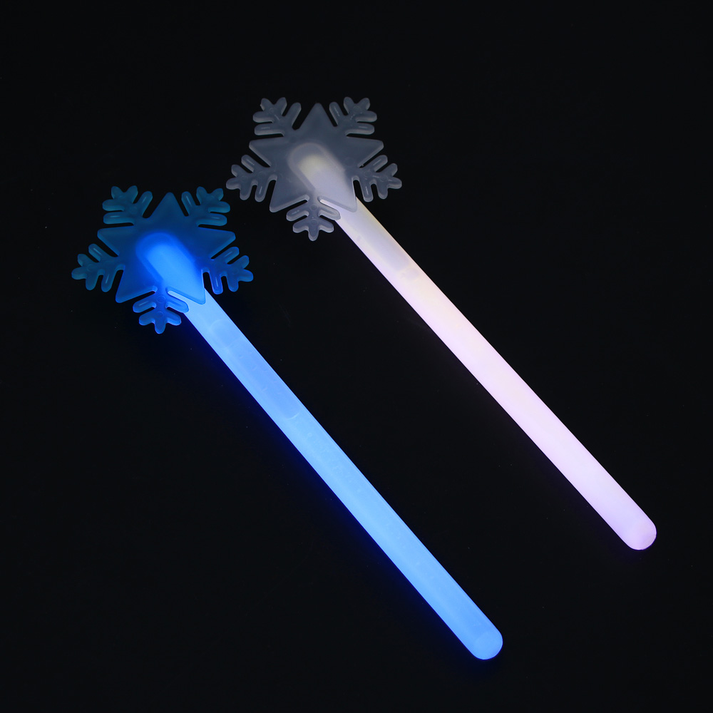 СНОУ БУМ Волшебная неоновая палочка со снежинкой, 20 см, пластик, 2 цвета, арт.№ 341-218