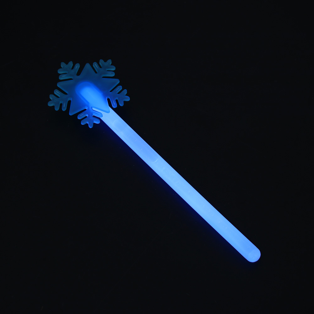 СНОУ БУМ Волшебная неоновая палочка со снежинкой, 20 см, пластик, 2 цвета, арт.№ 341-218