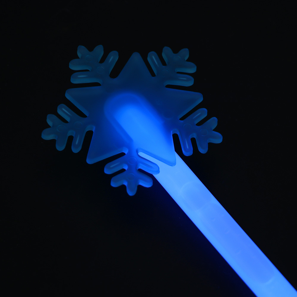 СНОУ БУМ Волшебная неоновая палочка со снежинкой, 20 см, пластик, 2 цвета, арт.№ 341-218