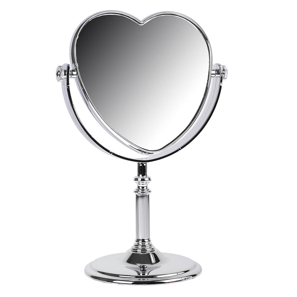 ЮНИLOOK Зеркало настольное, пластик, стекло, 16-17,5x26-28,5см, 3 дизайна, арт.№ 347-022