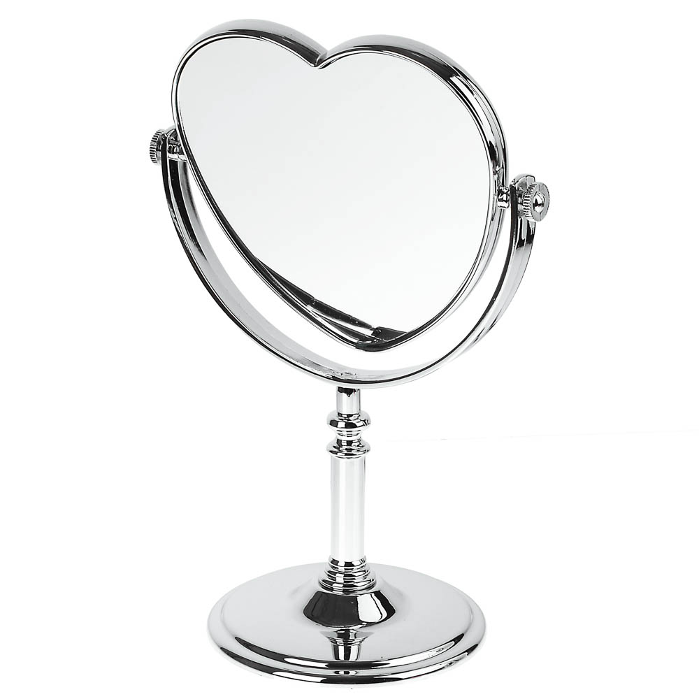 ЮНИLOOK Зеркало настольное, пластик, стекло, 16-17,5x26-28,5см, 3 дизайна, арт.№ 347-022