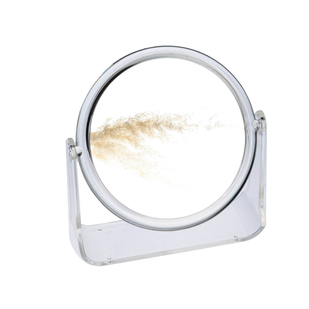 ЮНИLOOK Зеркало настольное, пластик, стекло, 15x18/d14см, 2 дизайна, арт.№ 347-003