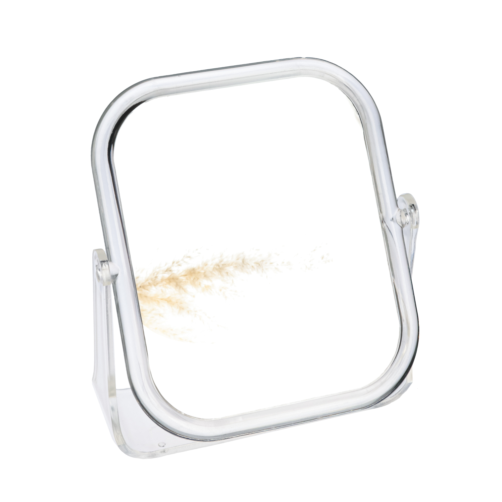 ЮНИLOOK Зеркало настольное, пластик, стекло, 15x18/d14см, 2 дизайна, арт.№ 347-003