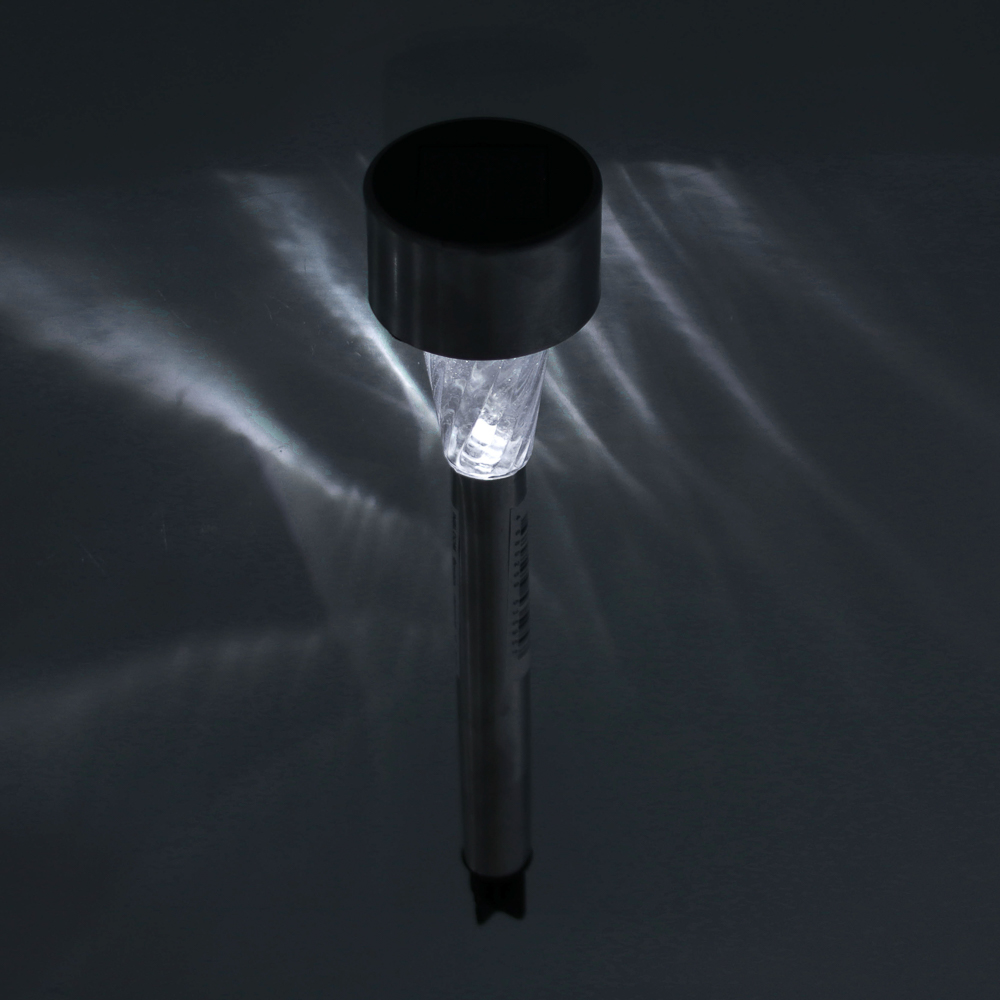 INBLOOM Фонарь садовый на солн. батарее 4.7х31см, 1x1.2V 40mAh NI-MH, 1LED*белый, пластик,нерж.сталь, арт.№ 185-034