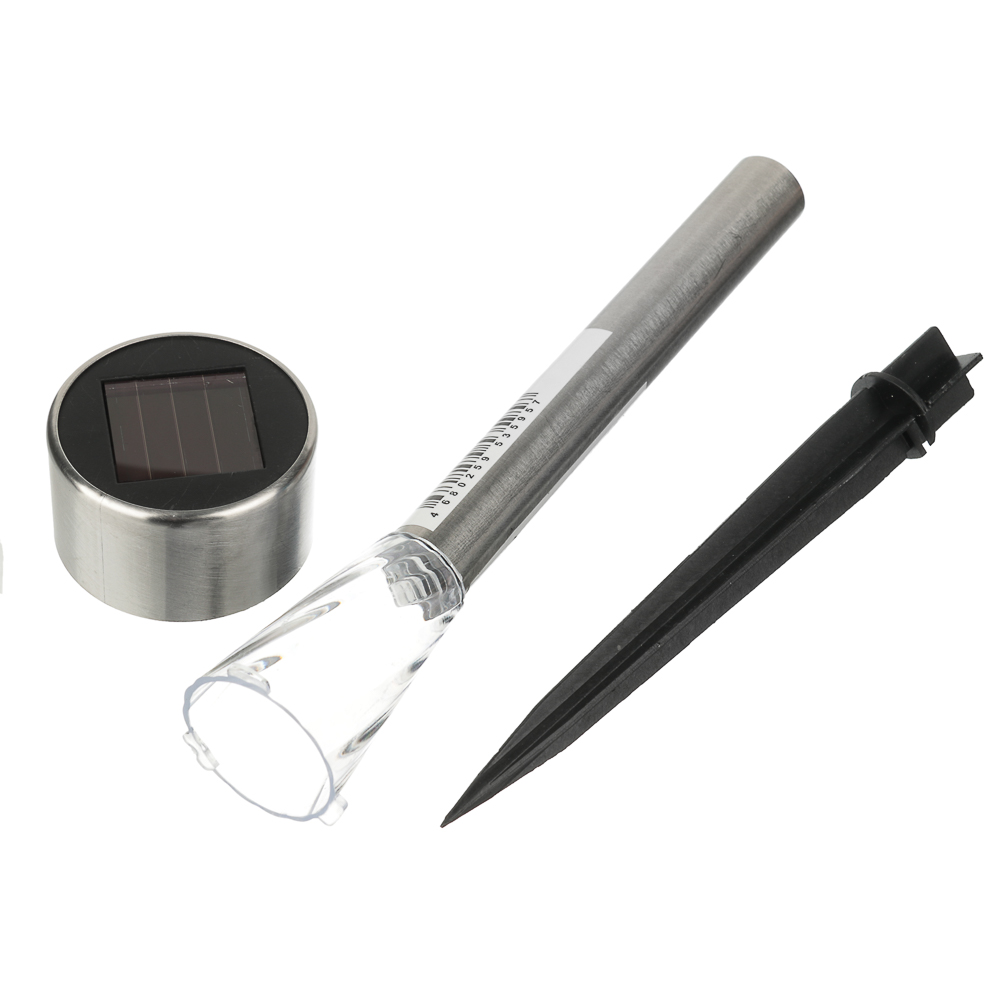 INBLOOM Фонарь садовый на солн. батарее 4.7х31см, 1x1.2V 40mAh NI-MH, 1LED*белый, пластик,нерж.сталь, арт.№ 185-034