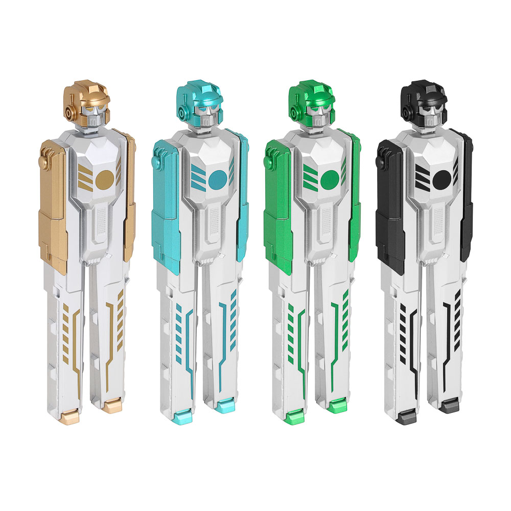 Набор из 2-х ручек шариковых синих, в футляре в форме робота, подвижная голова и руки, пластик, арт.№ 591-085