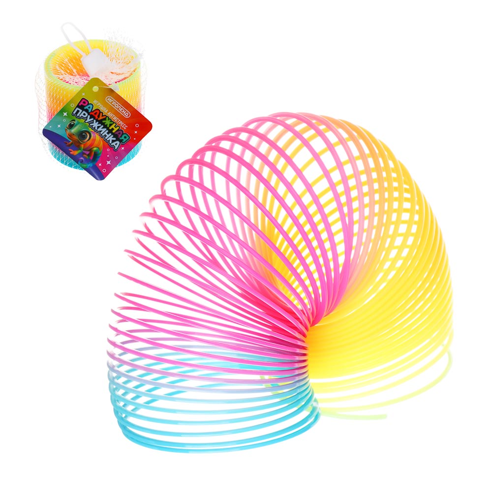 ИГРОЛЕНД Игрушка антистресс «Радужная пружинка», d=6 см, PVC, арт.№ 297-119