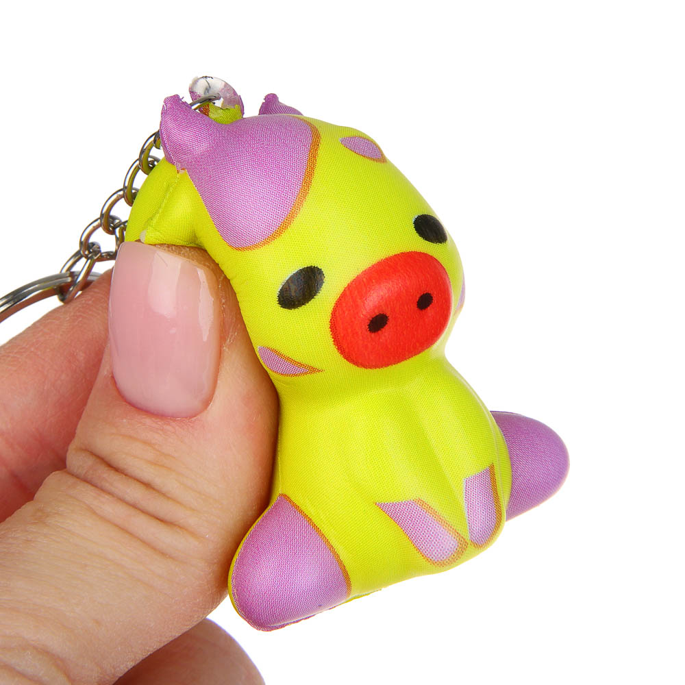 ИГРОЛЕНД Игрушка-сюрприз, набор: подвеска/колечко, сквиш - брелок PU, 10,5x12,5см, микс, арт.№ 297-120