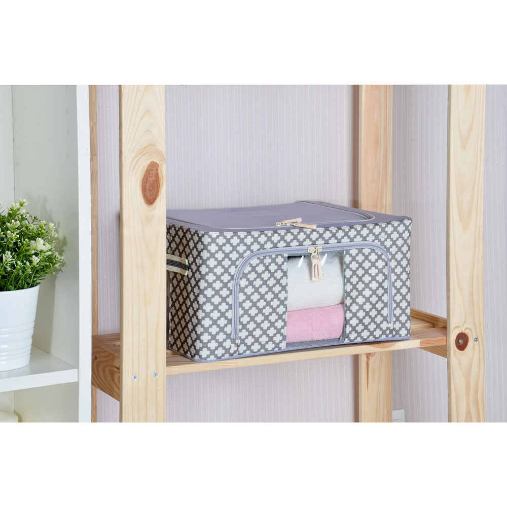 VETTA Короб жесткий для хранения вещей на молнии, 22л, полиэстер, металл, 39х29х20см, 2 дизайна, арт.№ 457-432