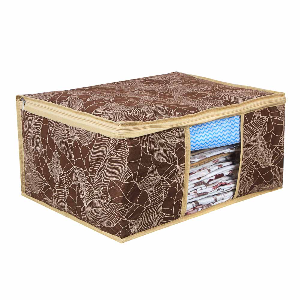 VETTA Верона Кофр на молнии с прозрачным окном 40х30х20см, спанбонд, ПЕВА, 2 цвета, арт.№ 457-522