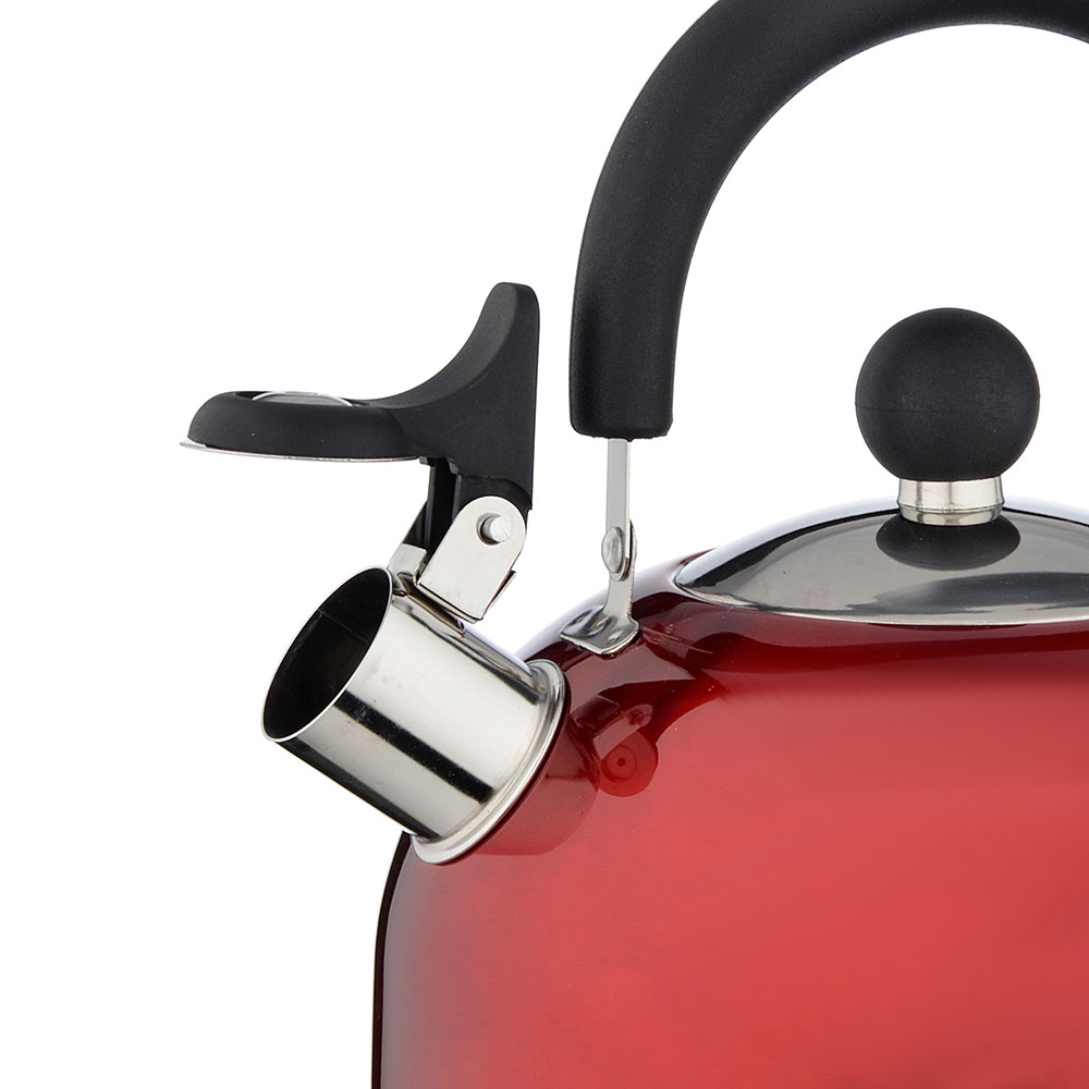 Чайник стальной 2.5л красный, индукция, RWK021, арт.№ 847-002