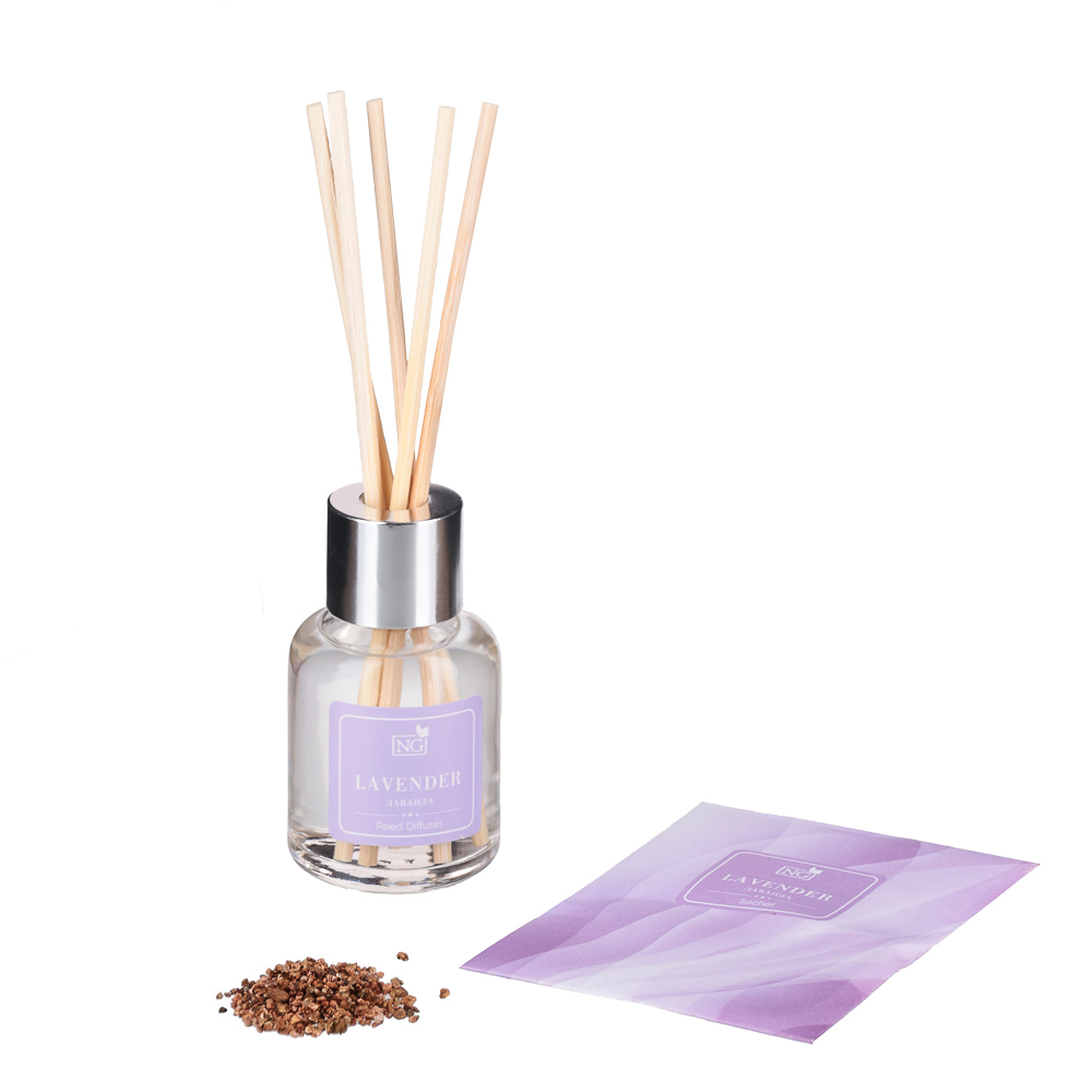 NEW GALAXY Набор ароматизатор-диффузор и саше 2шт., ваниль, райский сад, лаванда,океан 30мл, 10 г., арт.№ 778-122