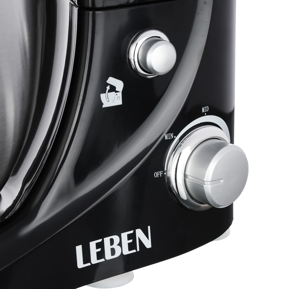 LEBEN Миксер планетарный, 600Вт, чаша 4 л, пластик, нерж. сталь, арт.№ 269-022