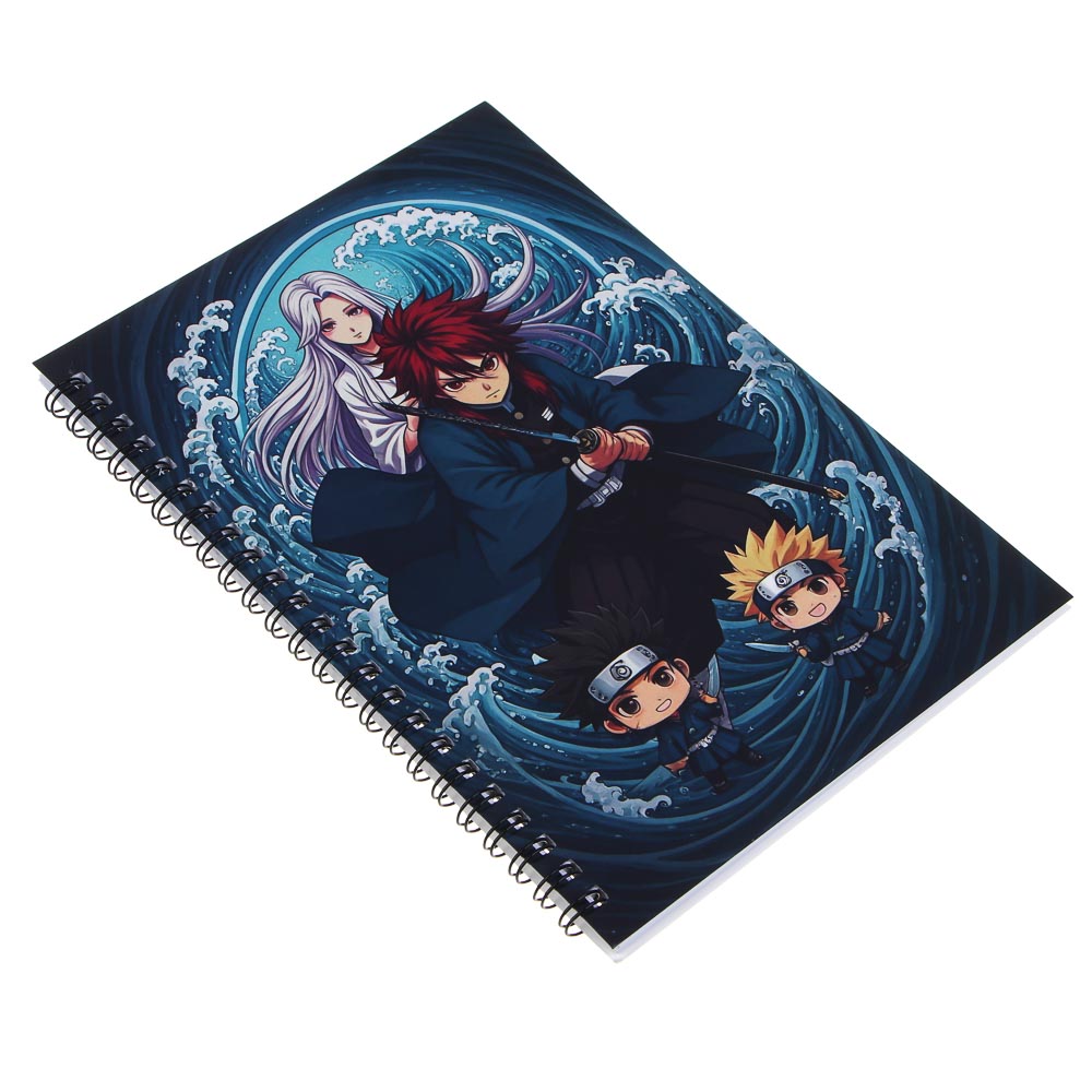 Записная книжка на спирали, 14,5x21см, 44 л., 4 дизайна, Аниме, арт.№ 574-078