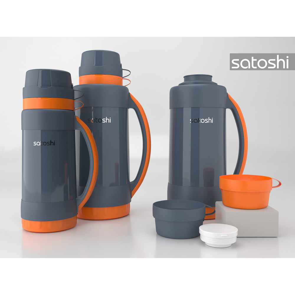 SATOSHI Шторм Термос стеклянная колба 1,80л (2 чашки), арт.№ 841-769