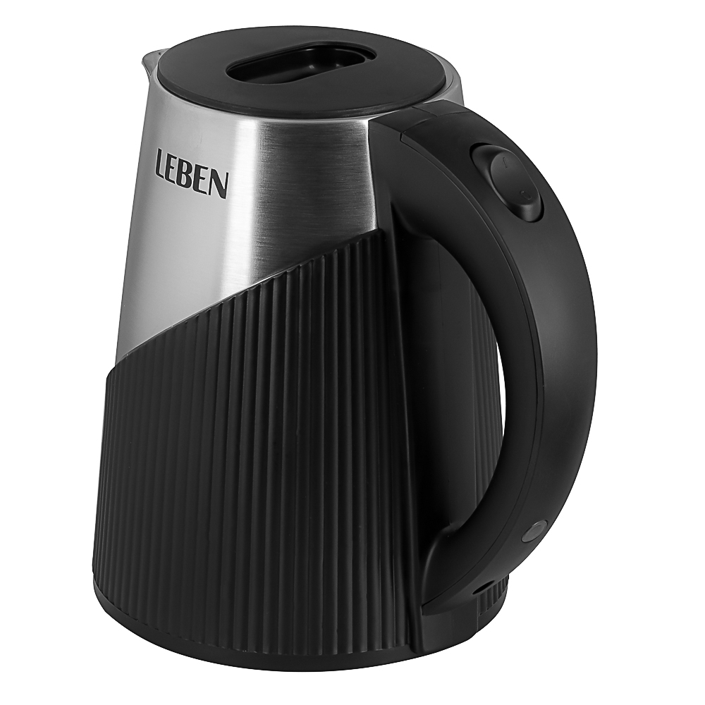 LEBEN Чайник электрический 1,8л нерж сталь+пластик, арт.№ 291-142