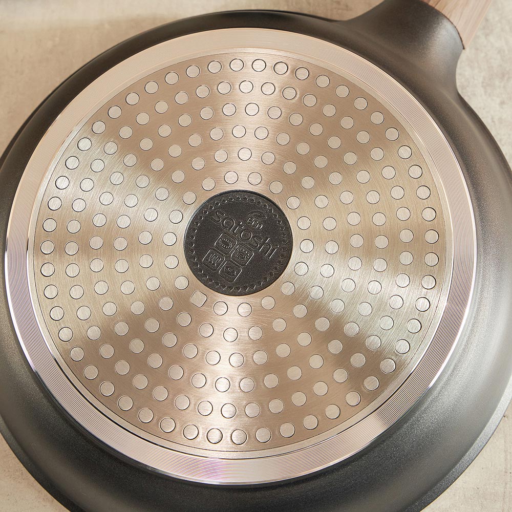 SATOSHI Карнуа Сковорода литая d24см, антипригарное покрытие Мрамор, индукция, арт.№ 846-560