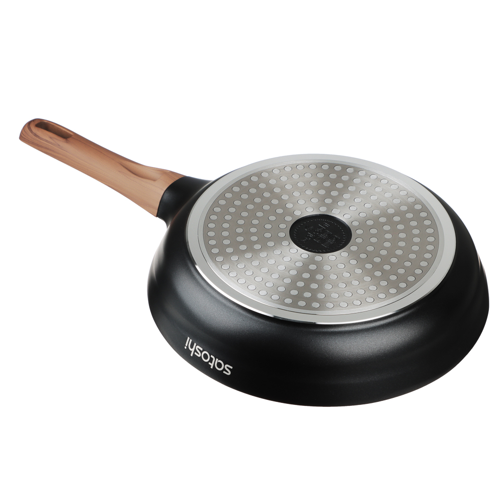 SATOSHI Карнуа Сковорода литая d24см, антипригарное покрытие Мрамор, индукция, арт.№ 846-560