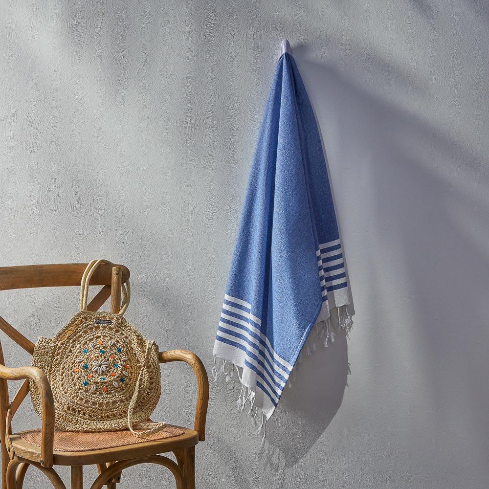 PROVANCE Саммер Покрывало для отдыха 90х170см, 75% хлопок 25% полиэстер, синий, арт.№ 496-003